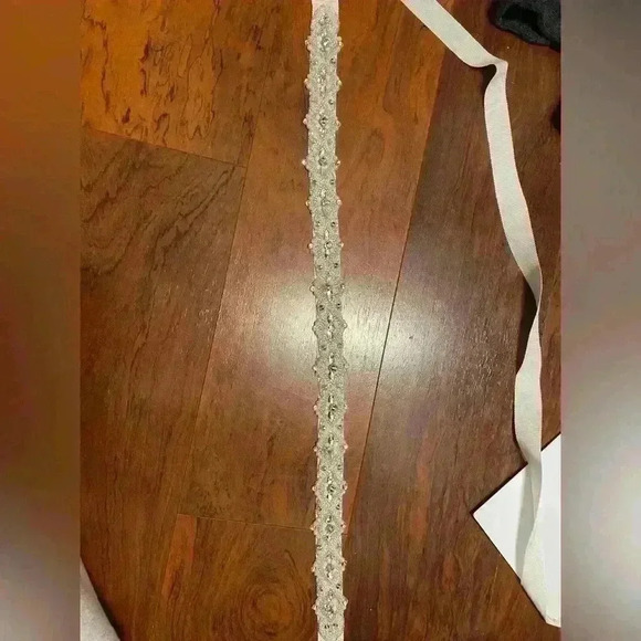 DAVIDS BRIDAL- Pearl and Crystal Bead Embellished Sash
STYLE# 51093 - Picture 8 of 9